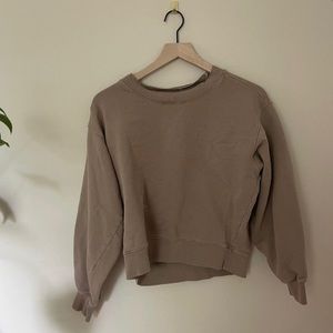 mate the label size medium raw neckline crewneck mushroom
